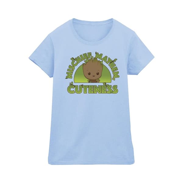 Marvel Womens/Ladies I Am Groot Mischief Mayhem Cotton T-Shirt