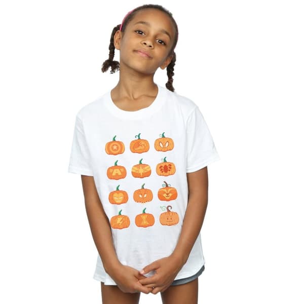 Marvel Avengers Halloween Pumpkin bomulls-T-shirt för flickor
