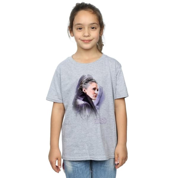 Star Wars Den sista Jedi-riddaren Leia T-shirt i borstad bomull för flickor
