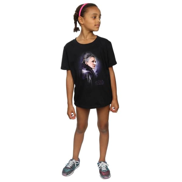 Star Wars Den sista Jedi-riddaren Leia T-shirt i borstad bomull för flickor