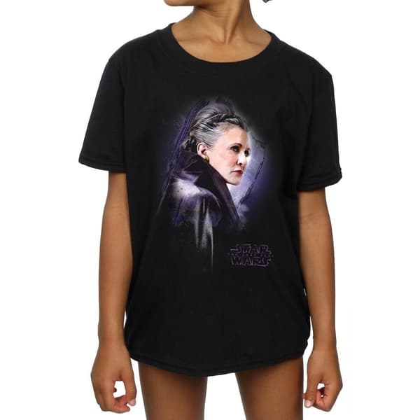Star Wars Den sista Jedi-riddaren Leia T-shirt i borstad bomull för flickor