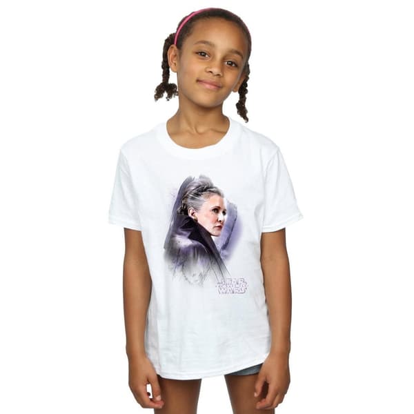 Star Wars Den sista Jedi-riddaren Leia T-shirt i borstad bomull för flickor