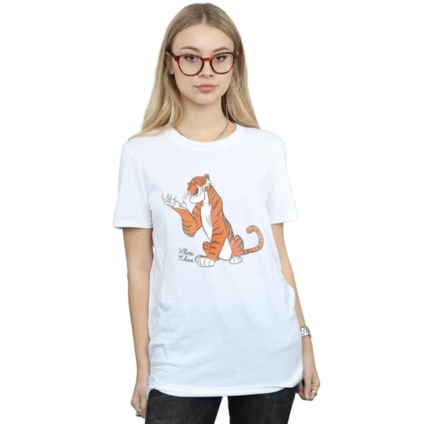 Disney Womens/Ladies The Jungle Book Classic Shere Khan Cotton Boyfriend T-Shirt