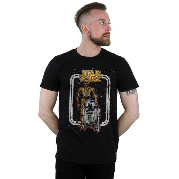 Star Wars Mens R2-D2 And C-3PO Vintage T-Shirt