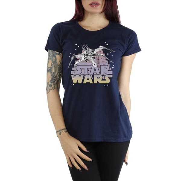 Star Wars Womens/Ladies X-Wing Starfighter Cotton T-Shirt
