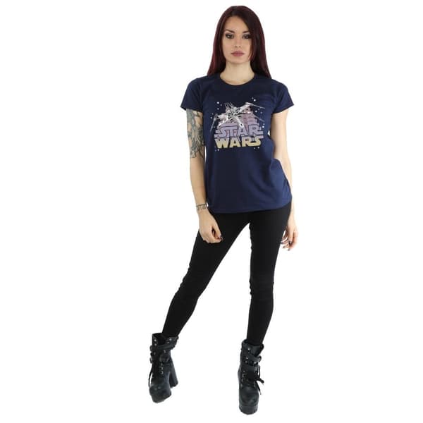 Star Wars Womens/Ladies X-Wing Starfighter Cotton T-Shirt
