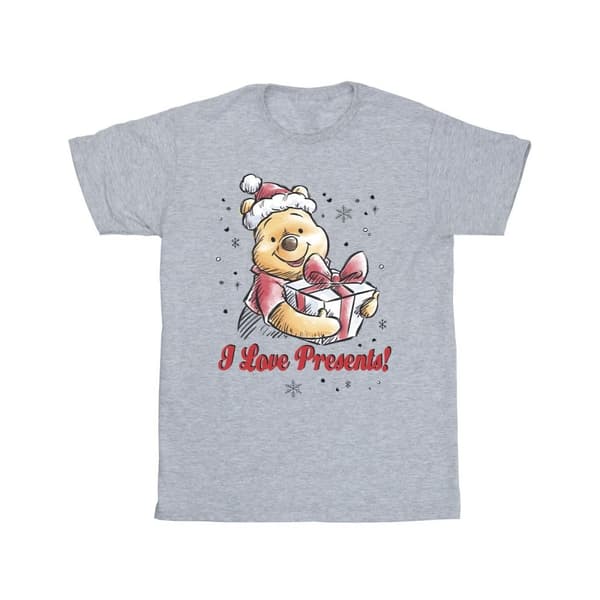 Disney Mens Winnie The Pooh Love Presents T-Shirt