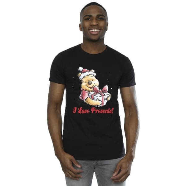 Disney Mens Winnie The Pooh Love Presents T-Shirt
