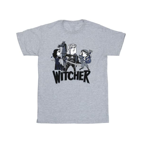 Netflix Mens The Witcher Team Illustrated T-Shirt