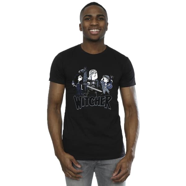 Netflix Mens The Witcher Team Illustrated T-Shirt