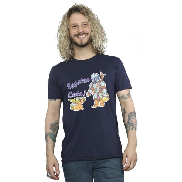 Star Wars Mens The Mandalorian Eggstra Cute Grogu T-Shirt