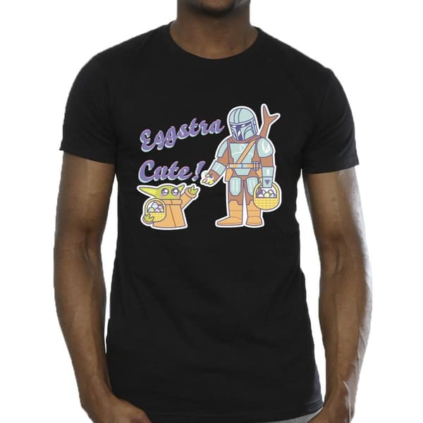 Star Wars Mens The Mandalorian Eggstra Cute Grogu T-Shirt