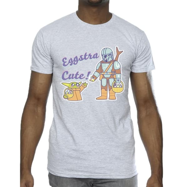 Star Wars Mens The Mandalorian Eggstra Cute Grogu T-Shirt