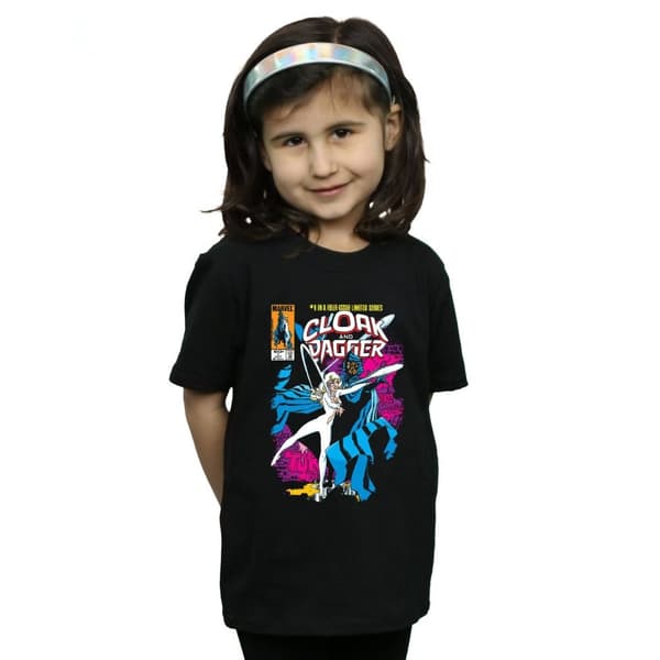 Marvel Cloak And Dagger - T-shirt i bomull med serieomslag för flickor