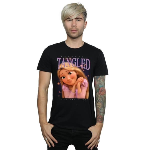 Disney Mens Tangled Rapunzel Montage T-Shirt