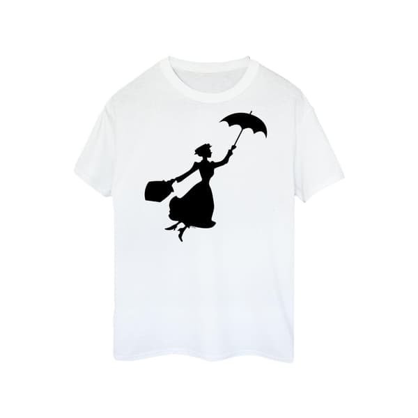 Disney Womens/Ladies Mary Poppins Flying Silhouette Cotton T-Shirt