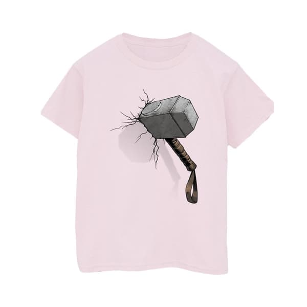 Marvel Universe Mens Thor Hammer Crack T-Shirt