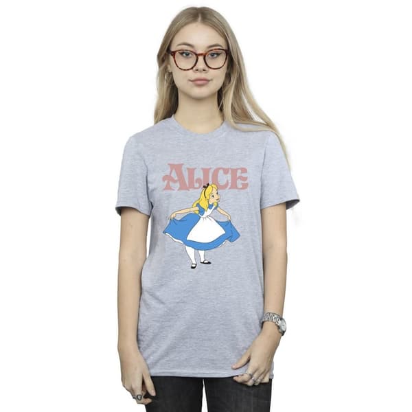 Disney Womens/Ladies Alice In Wonderland Take A Bow Cotton Boyfriend T-Shirt