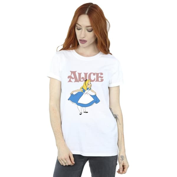 Disney Womens/Ladies Alice In Wonderland Take A Bow Cotton Boyfriend T-Shirt