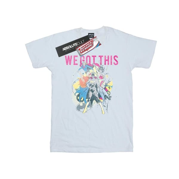 DC Comics Womens/Ladies Justice League We Got This Cotton Boyfriend T-Shirt White XL