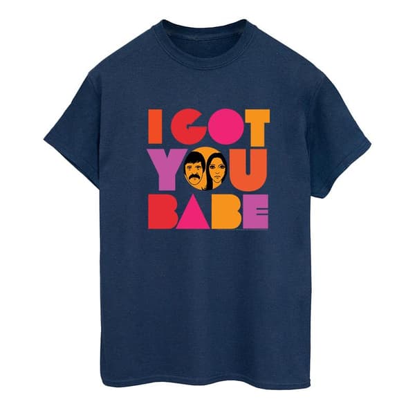 Sonny & Cher Dam/Tjej I Got You Bomull Boyfriend T-shirt