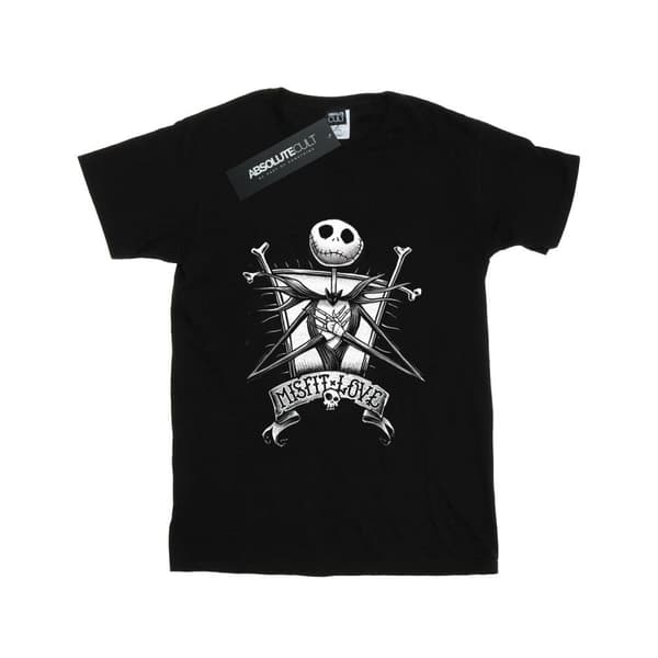 Disney Nightmare Before Christmas Misfit Love bomulls-T-shirt för flickor
