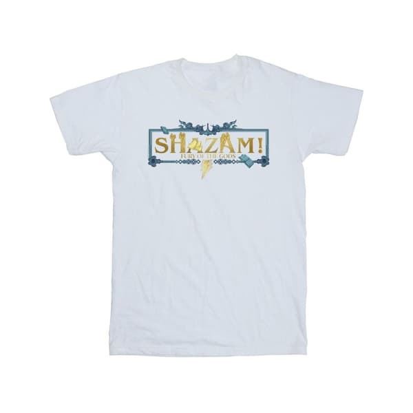 DC Comics Shazam Fury Of The Gods - T-shirt i bomull med gyllene logotyp för flickor