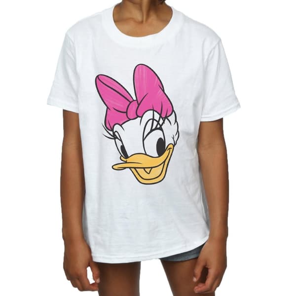Disney T-shirt i bomull med målat ankhuvud för flickor