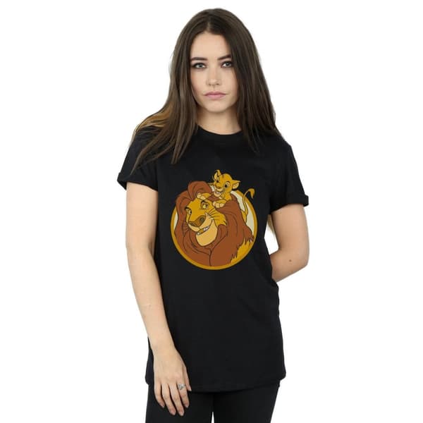 Disney Dam/Lady Lejonkungen Mufasa och Simba Boyfriend T-shirt i bomull