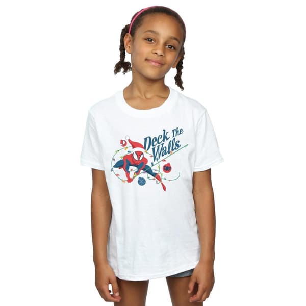 Marvel Spider-Man Deck the Walls T-shirt i bomull för flickor