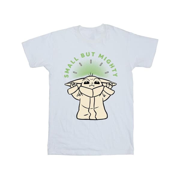 Star Wars Boys The Mandalorian Small But Mighty Grogu T-Shirt White 5-6 Years