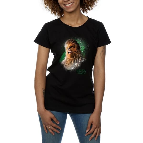 Star Wars Dam/Tjej - De sista jedi Chewbacca T-shirt i borstad bomull