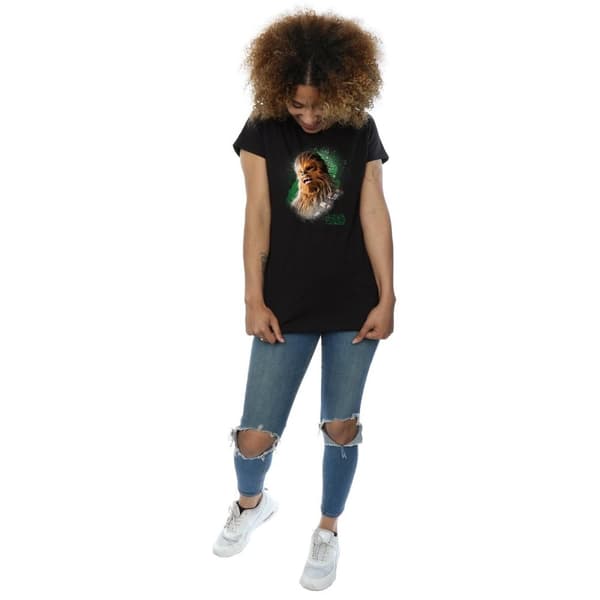 Star Wars Dam/Tjej - De sista jedi Chewbacca T-shirt i borstad bomull