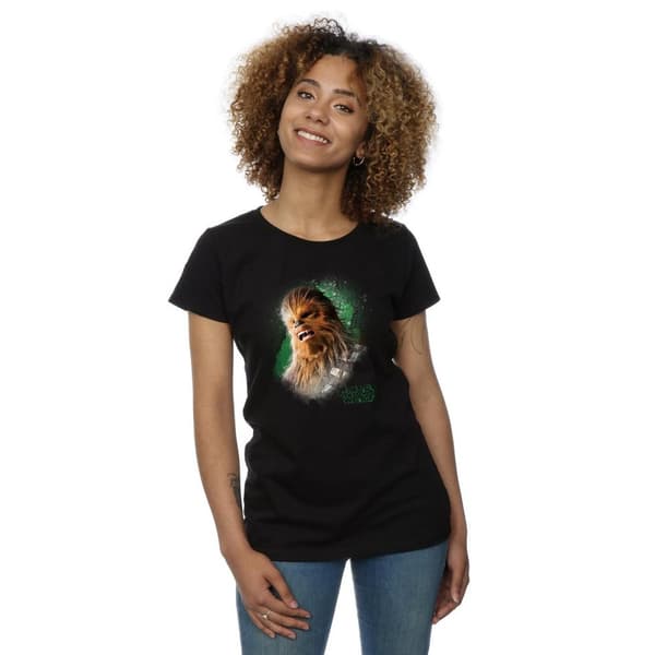 Star Wars Dam/Tjej - De sista jedi Chewbacca T-shirt i borstad bomull