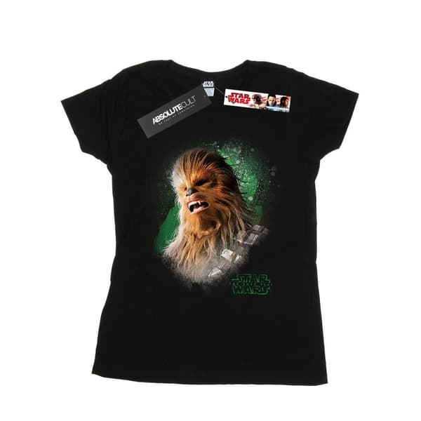 Star Wars Dam/Tjej - De sista jedi Chewbacca T-shirt i borstad bomull