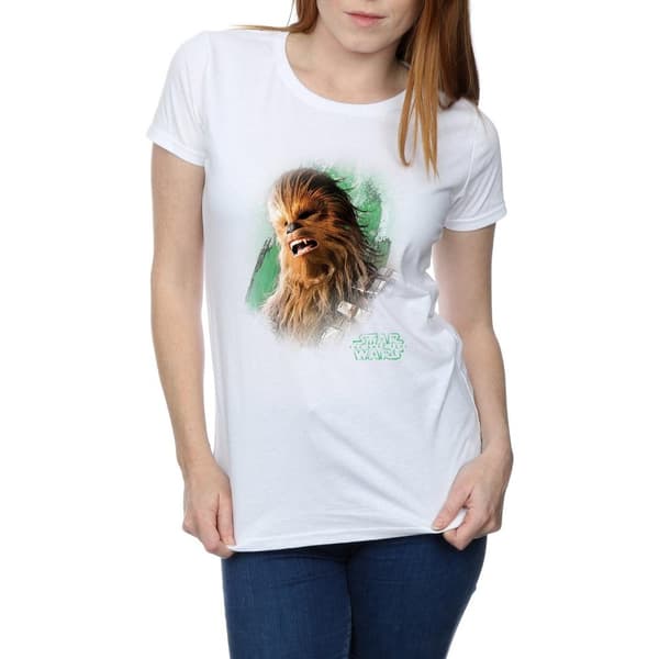 Star Wars Dam/Tjej - De sista jedi Chewbacca T-shirt i borstad bomull