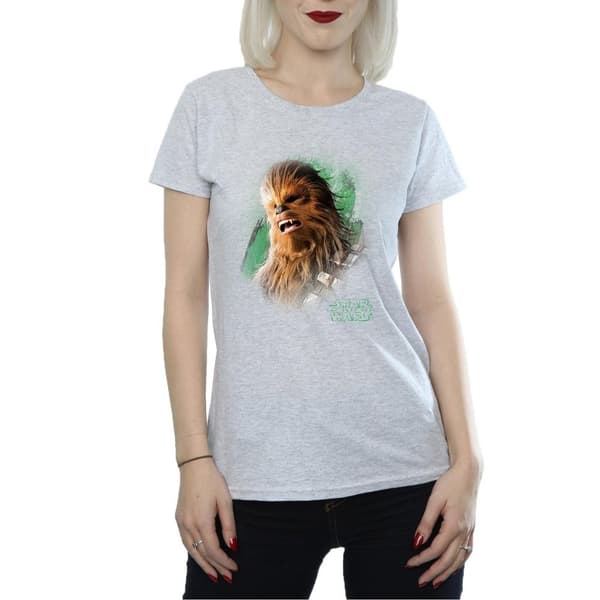 Star Wars Dam/Tjej - De sista jedi Chewbacca T-shirt i borstad bomull