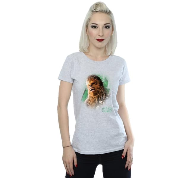 Star Wars Dam/Tjej - De sista jedi Chewbacca T-shirt i borstad bomull