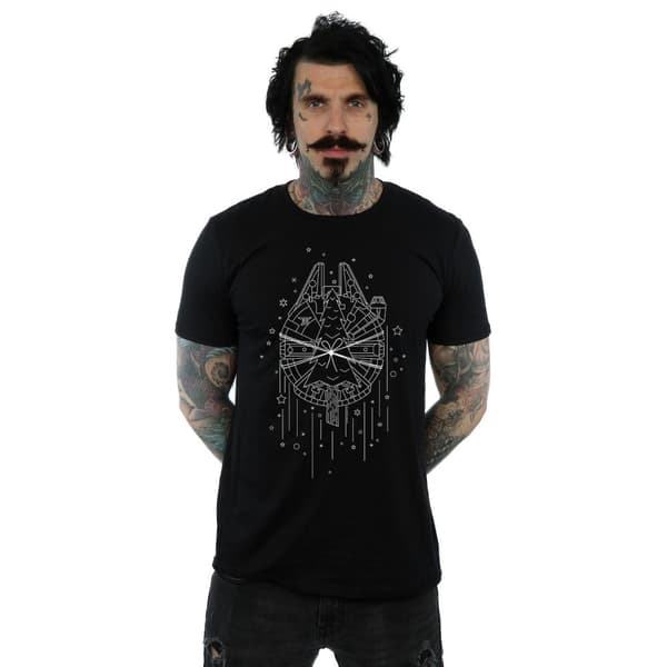 Star Wars Mens Millennium Falcon Christmas Tree Delivery T-Shirt