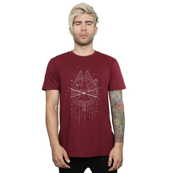 Star Wars Mens Millennium Falcon Christmas Tree Delivery T-Shirt