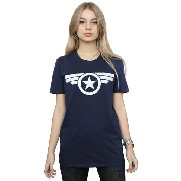 Marvel Womens/Ladies Captain America Super Soldier Cotton Boyfriend T-Shirt