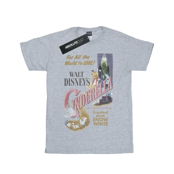 Disney Princess Cinderella Retro Poster T-shirt i bomull för flickor