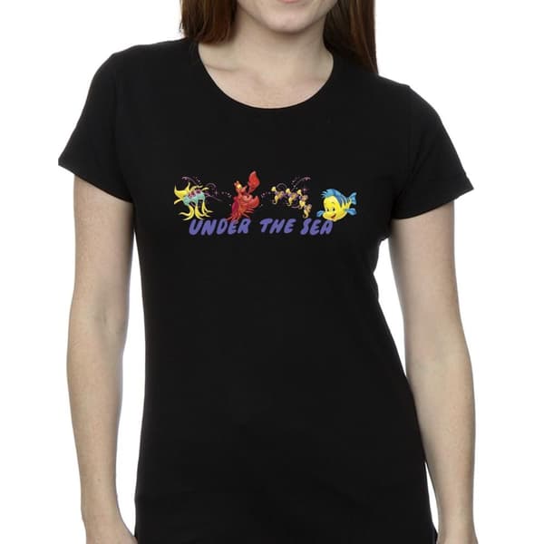 Disney Womens/Ladies The Little Mermaid Under The Sea Cotton T-Shirt