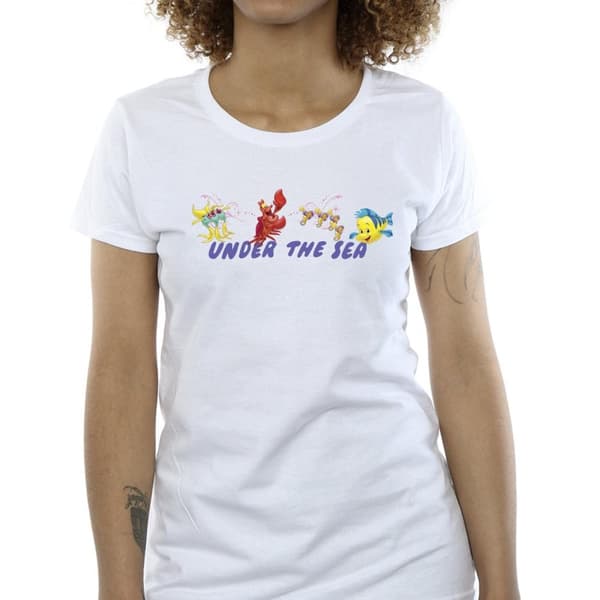 Disney Den lilla sjöjungfrun under havet - bomulls-T-shirt, dam/dam