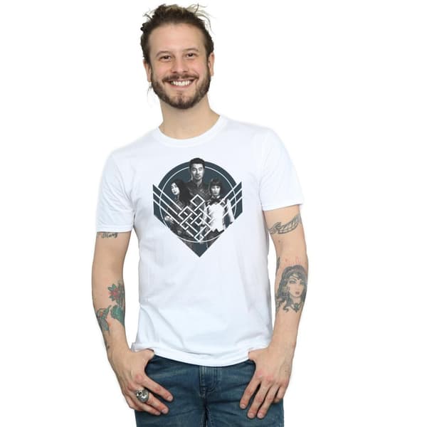 Marvel Mens Shang-Chi And The Legend Of The Ten Rings Group Pose Crest T-Shirt