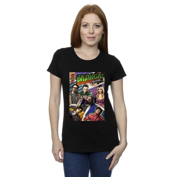 The Big Bang Theory Dam/Tjej - Bazinga - T-shirt i bomull med överdrag