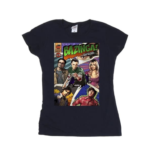 The Big Bang Theory Dam/Tjej - Bazinga - T-shirt i bomull med överdrag