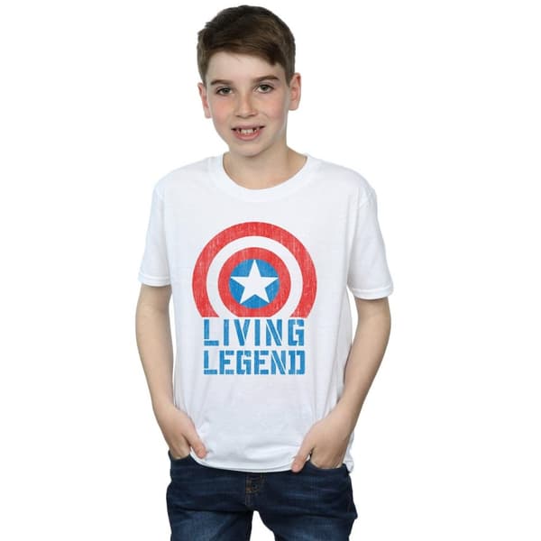 Marvel Boys Captain America Living Legend T-Shirt