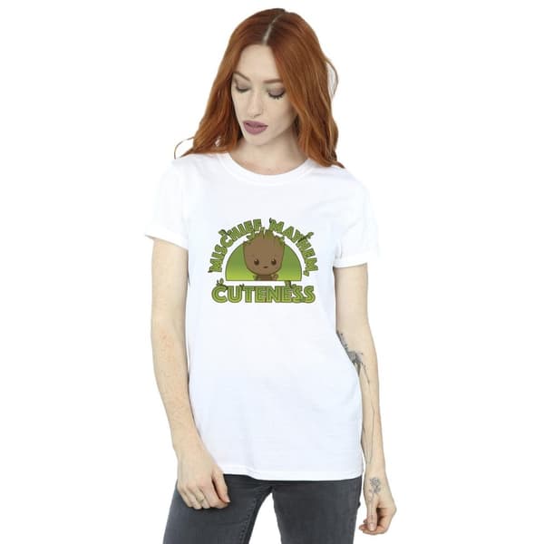 Marvel Womens/Ladies I Am Groot Mischief Mayhem Cotton Boyfriend T-Shirt