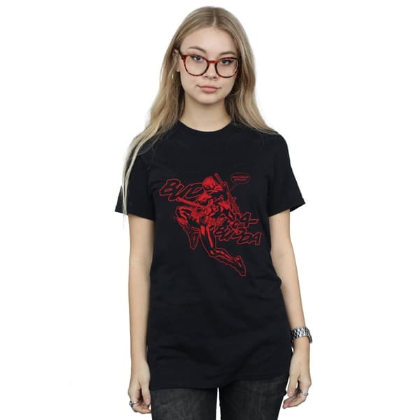Marvel Womens/Ladies Deadpool Budda Budda Cotton Boyfriend T-Shirt